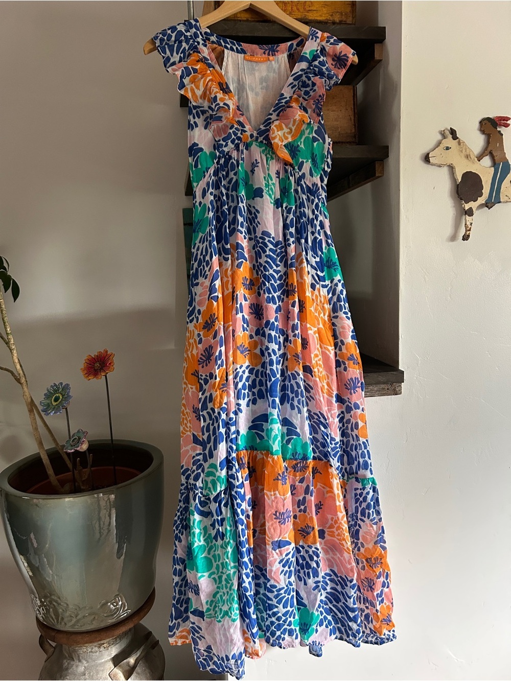 Oliphant Multi Color Floral Maxi Dress